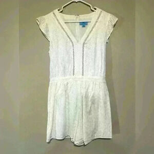 Cece White Lace Romper